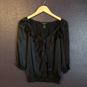Silky Black Blouse